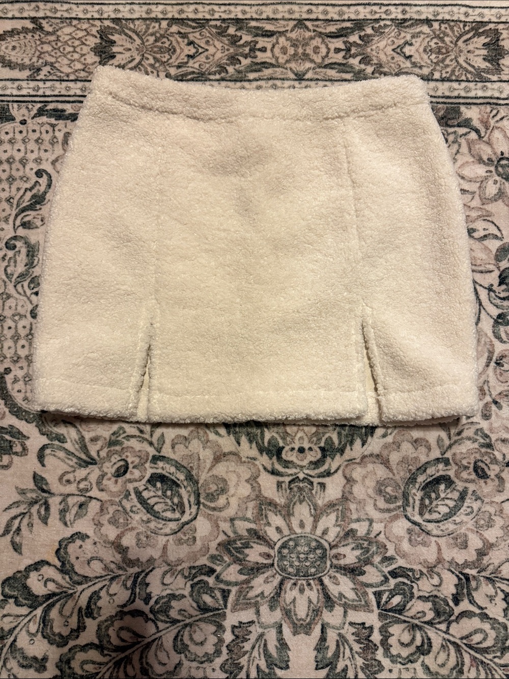 Cream Bouclé Mini Skirt – Soft Textured A-Line